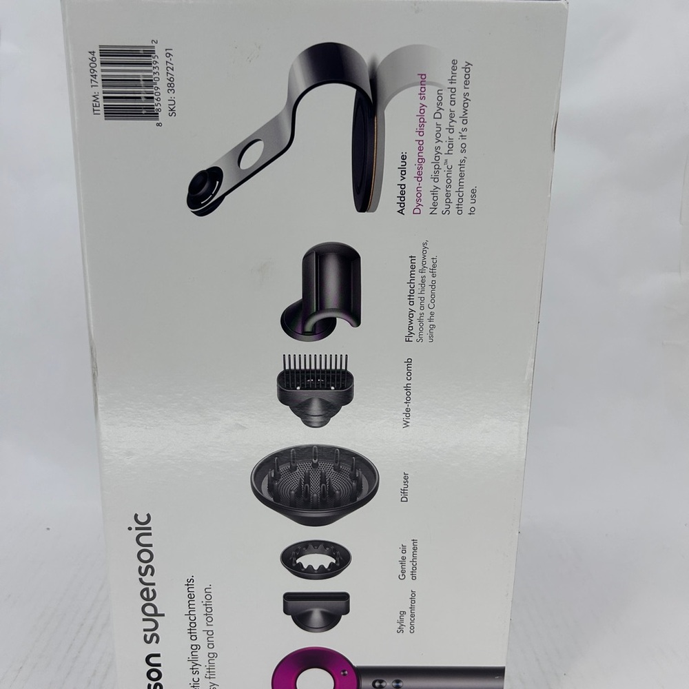 Dyson Supersonic Hair Dryer, Stand & Attachments SEALED - Picture 6 of 8